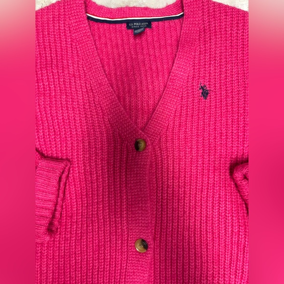 Cozy Pink Fuchsia Fuzzy Knit Cardigan -Women’s XL -Great condition - Picture 5 of 6